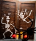 Preview: Fensterbild-Vorlage "Tanzende Skelette Halloween" PDF